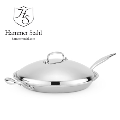 Hammer Stahl 13.5-inch Fry Pan with cover